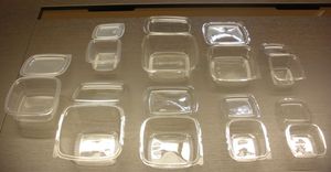 BANDEJAS BISAGRA  PET TRANSPARENTE